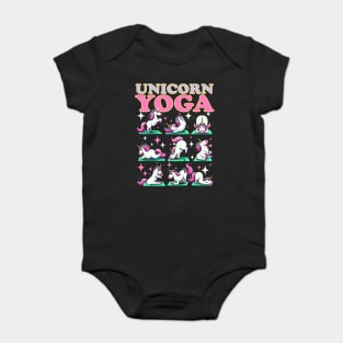 Yoga Unicorn Funny Cute Magical Namaste Meditation Baby Bodysuit